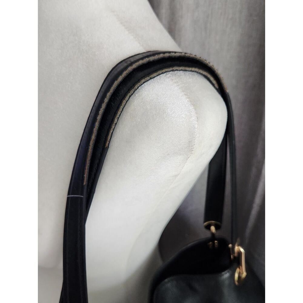 MICHAEL Kors Black Gold Raven Large Pebbled Leather Shoulder Tote Bag - Picture 9 of 9